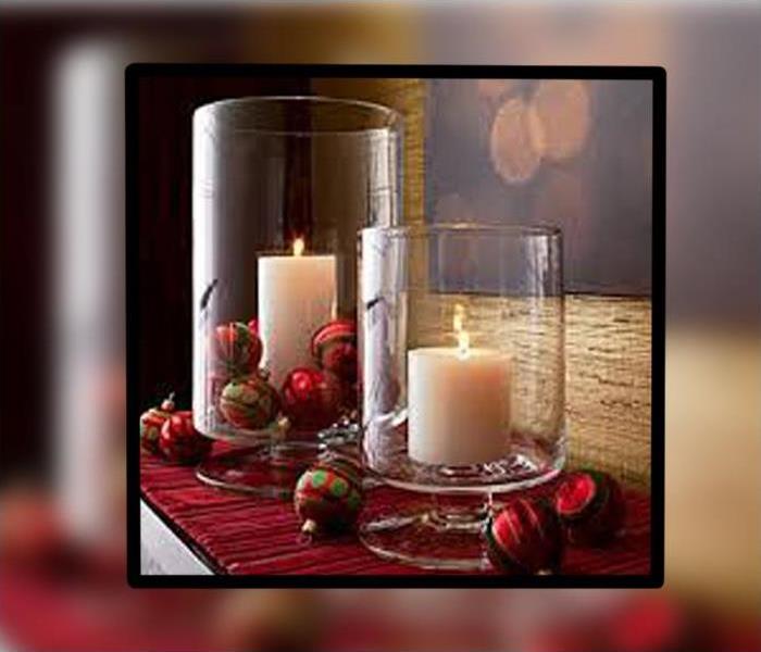 Winter Holiday Candle Display